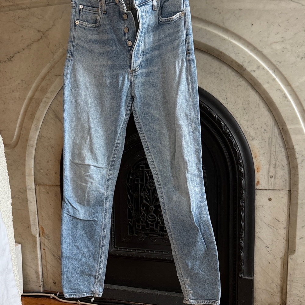 Agolde Light Blue High Rise Jeans - Picture 2 of 3